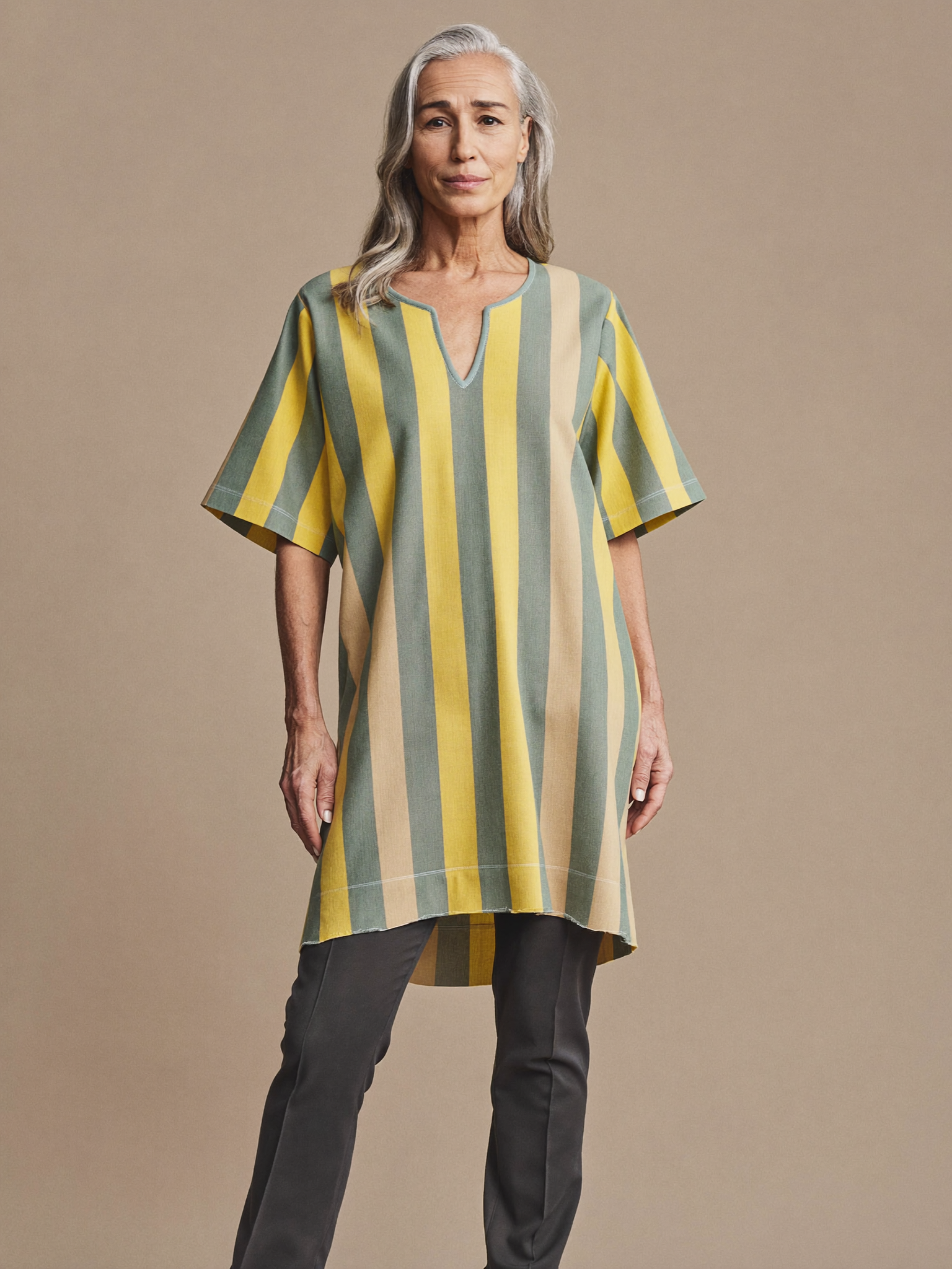 V-Neck Longline Shirts