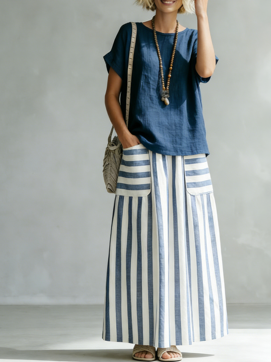 Cozy Classic Striped blend Two-piece Set