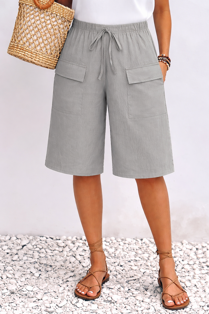 Nyla - Soft-Touch Drawstring Shorts
