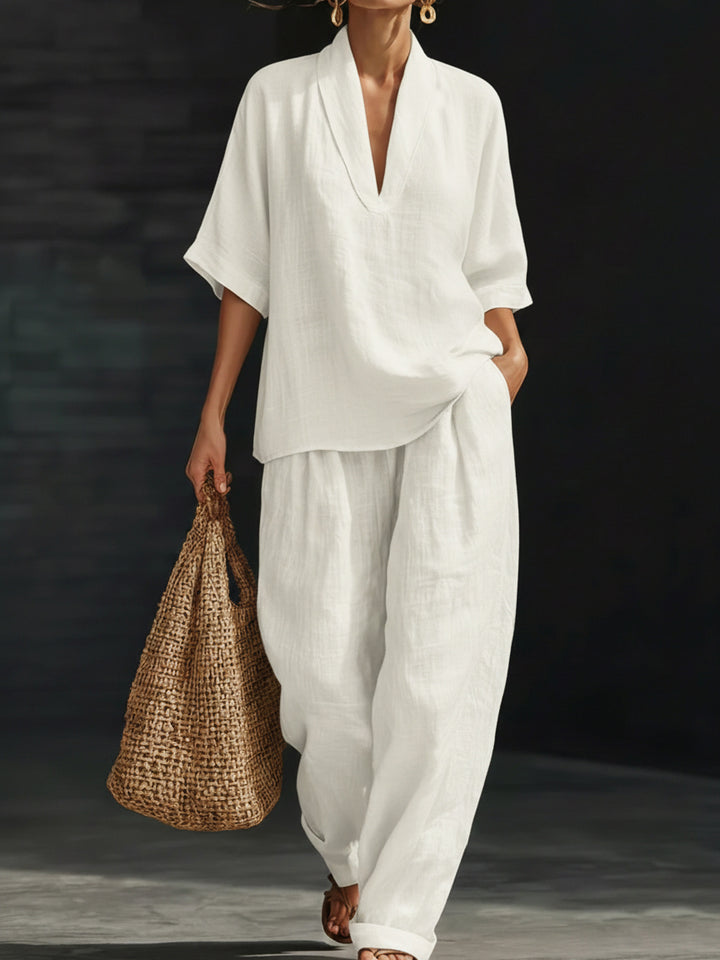 Casual And Cozy Minimalist Flow Two-piece Set