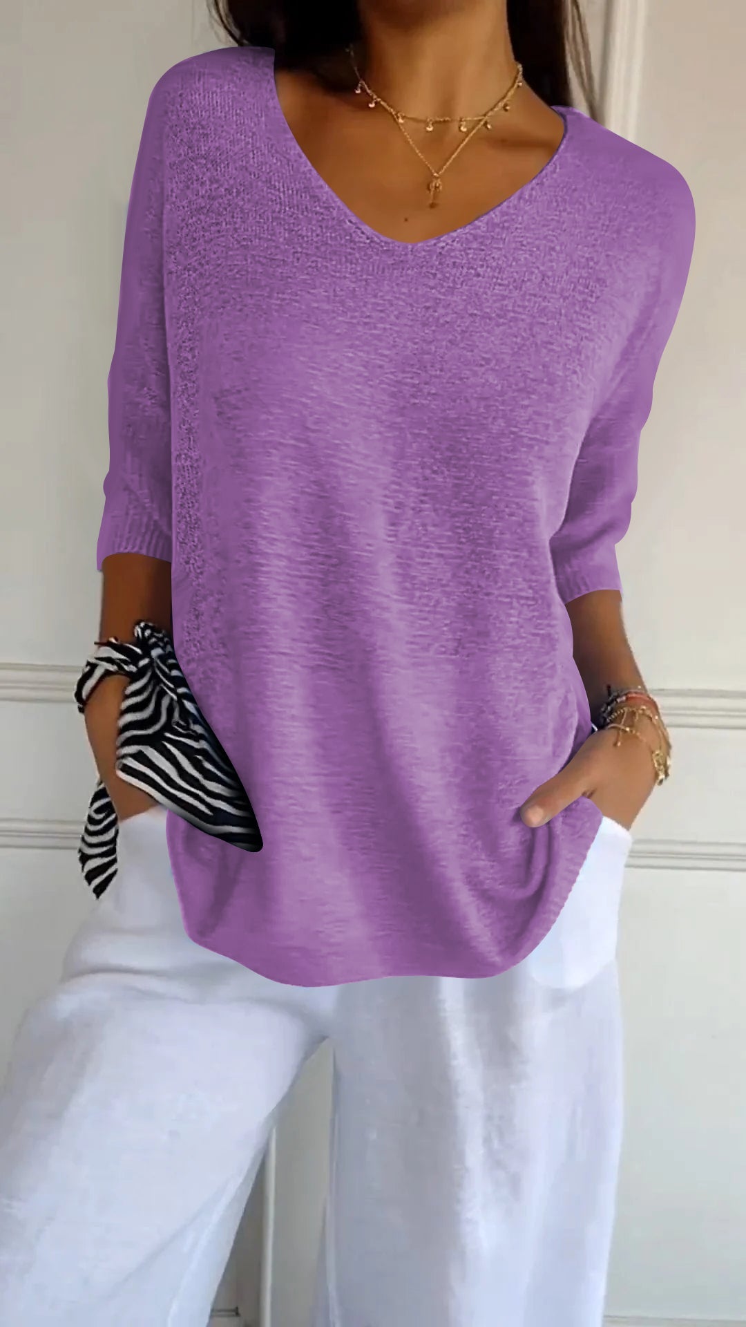 LAUREN | Women Casual V-Neck Top