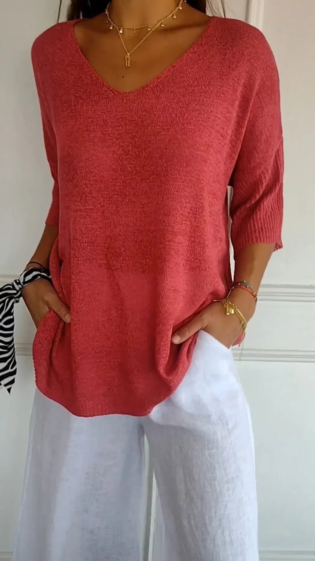 LAUREN | Women Casual V-Neck Top
