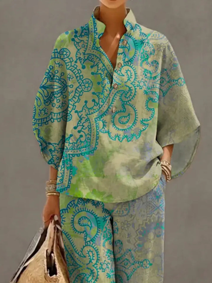 Floréa | Two-Piece Set – Retro Floral Fit