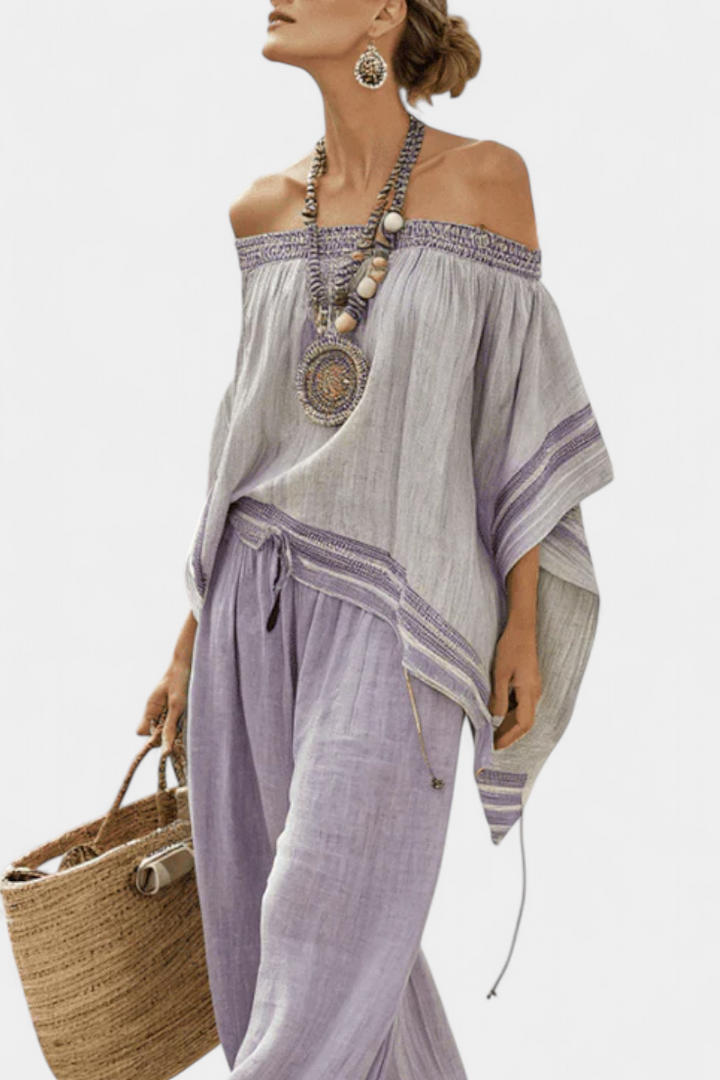 Saltwater Lane — Off-Shoulder Ease Set