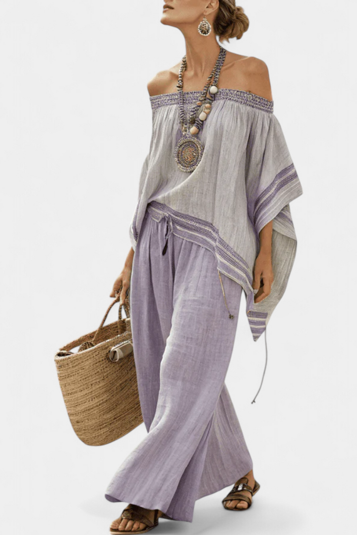 Saltwater Lane — Off-Shoulder Ease Set