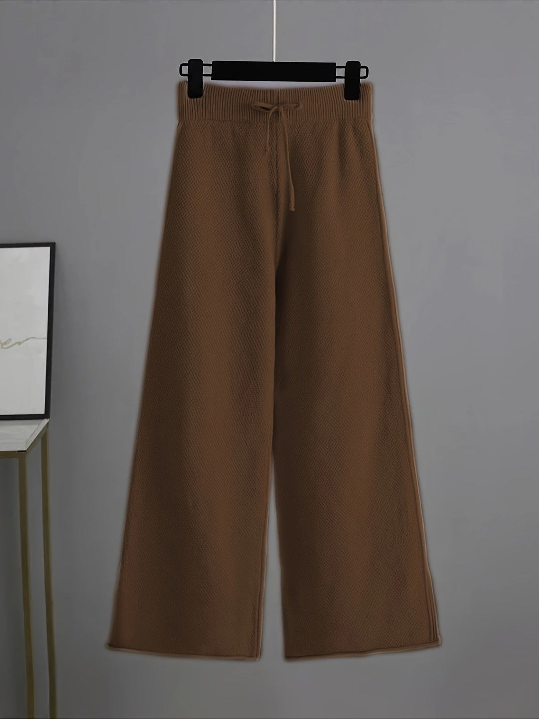 Emily Cozy Knit Loungewear Set | Relaxed Sweater and Wide-Leg Trousers