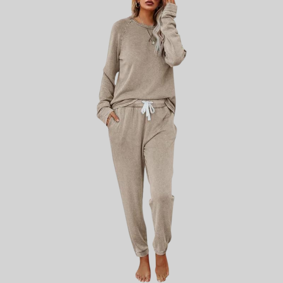 Jocelyn| Casual Long Sleeve and Sweatpants Set