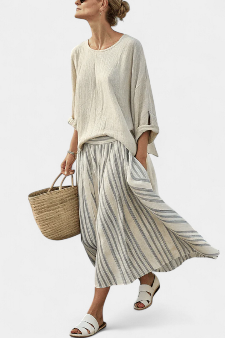 Faelith — Striped Ease Set