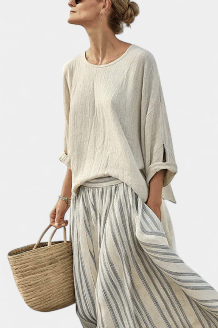 Faelith — Striped Ease Set