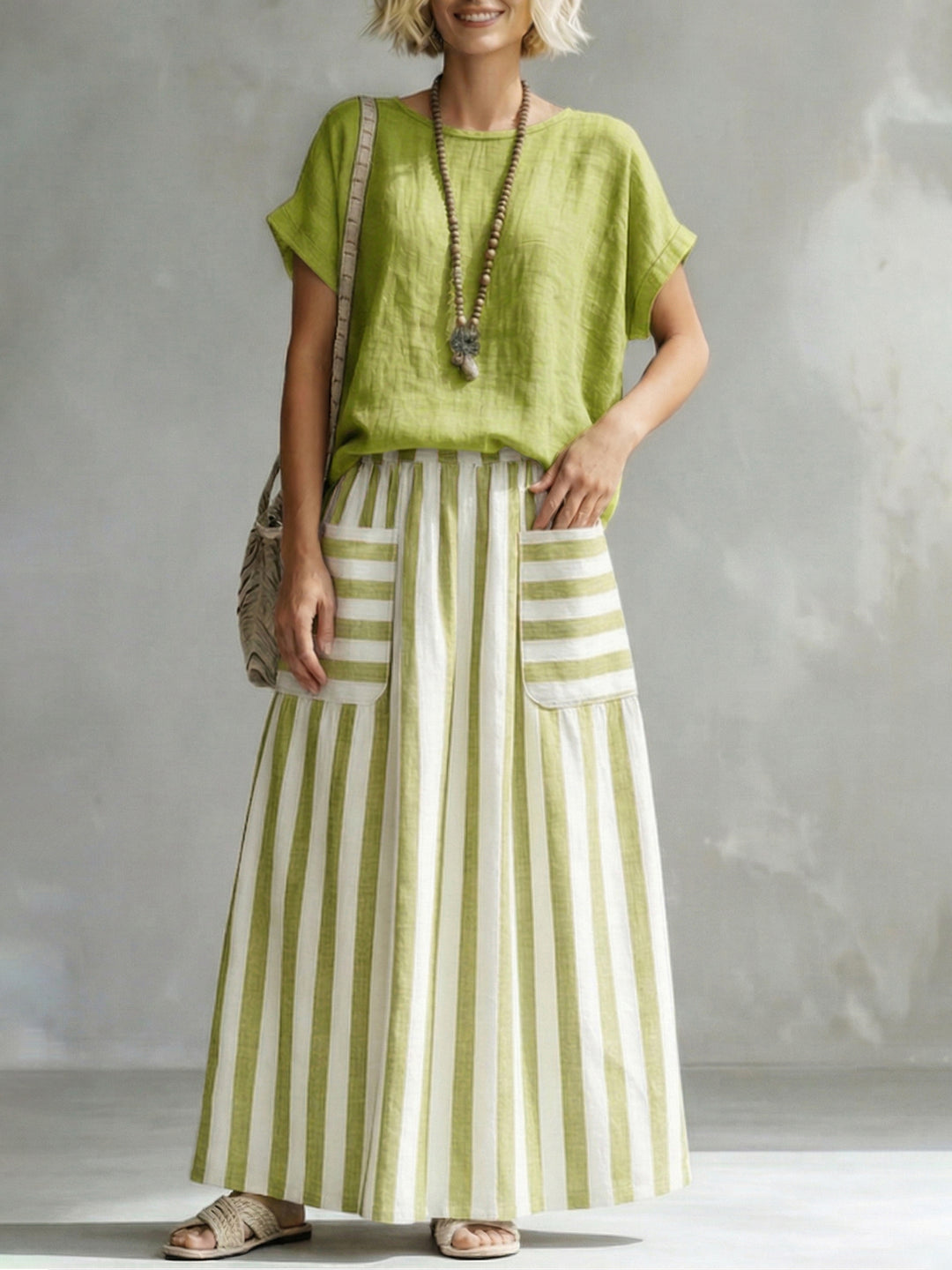Cozy Classic Striped blend Two-piece Set