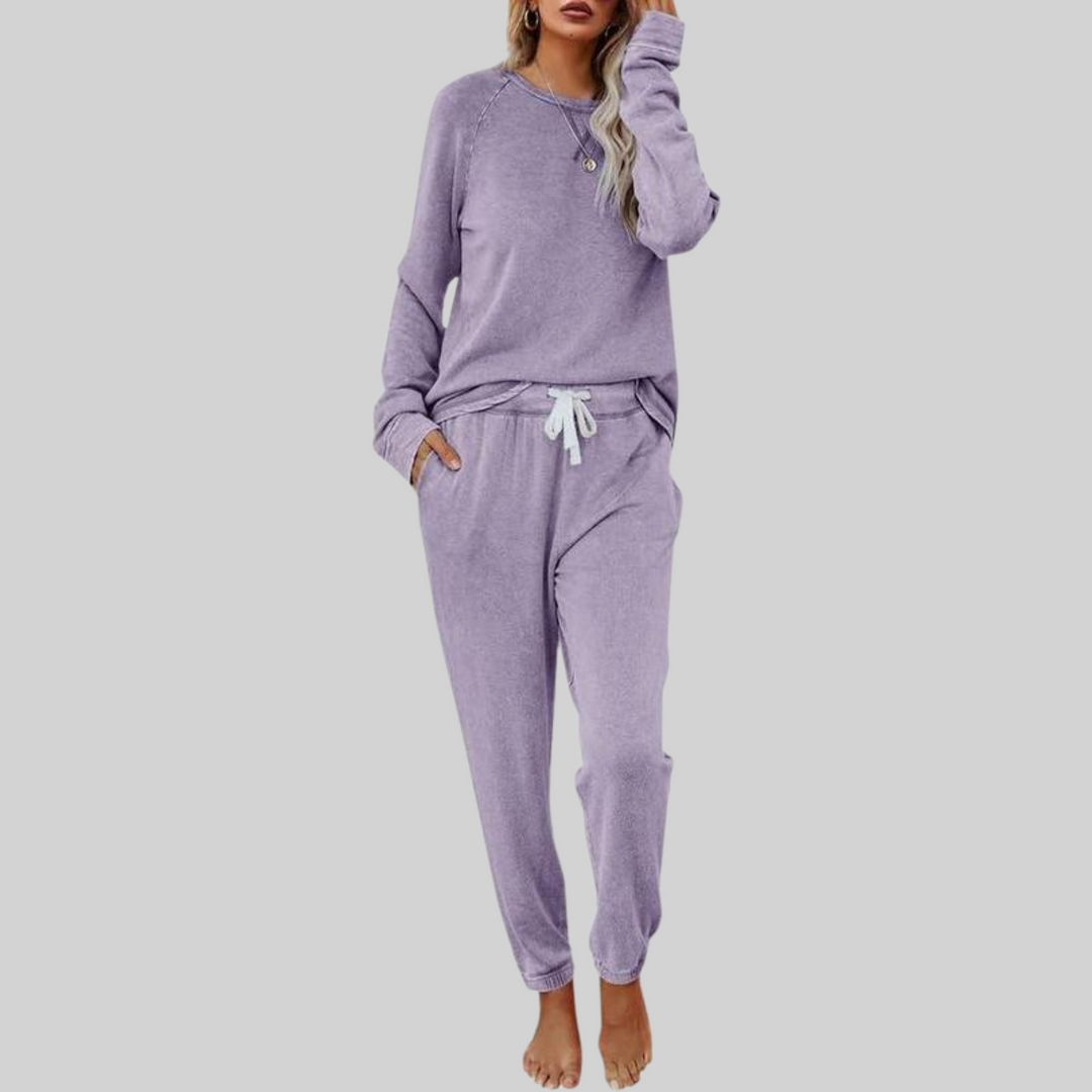 Jocelyn| Casual Long Sleeve and Sweatpants Set