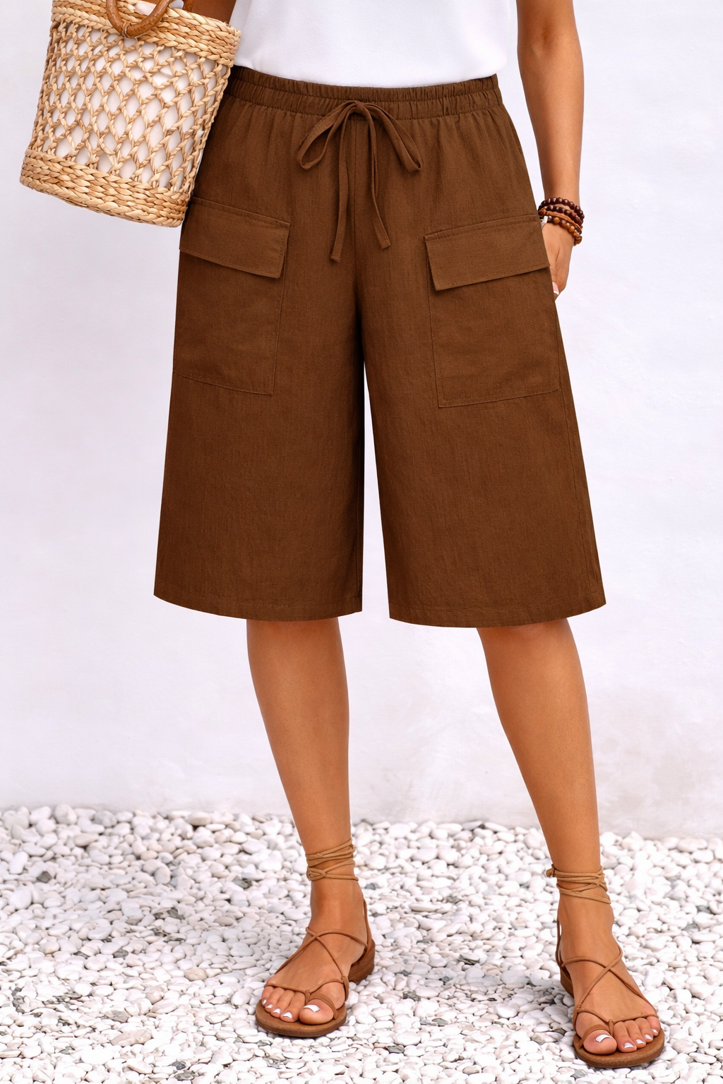 Nyla - Soft-Touch Drawstring Shorts