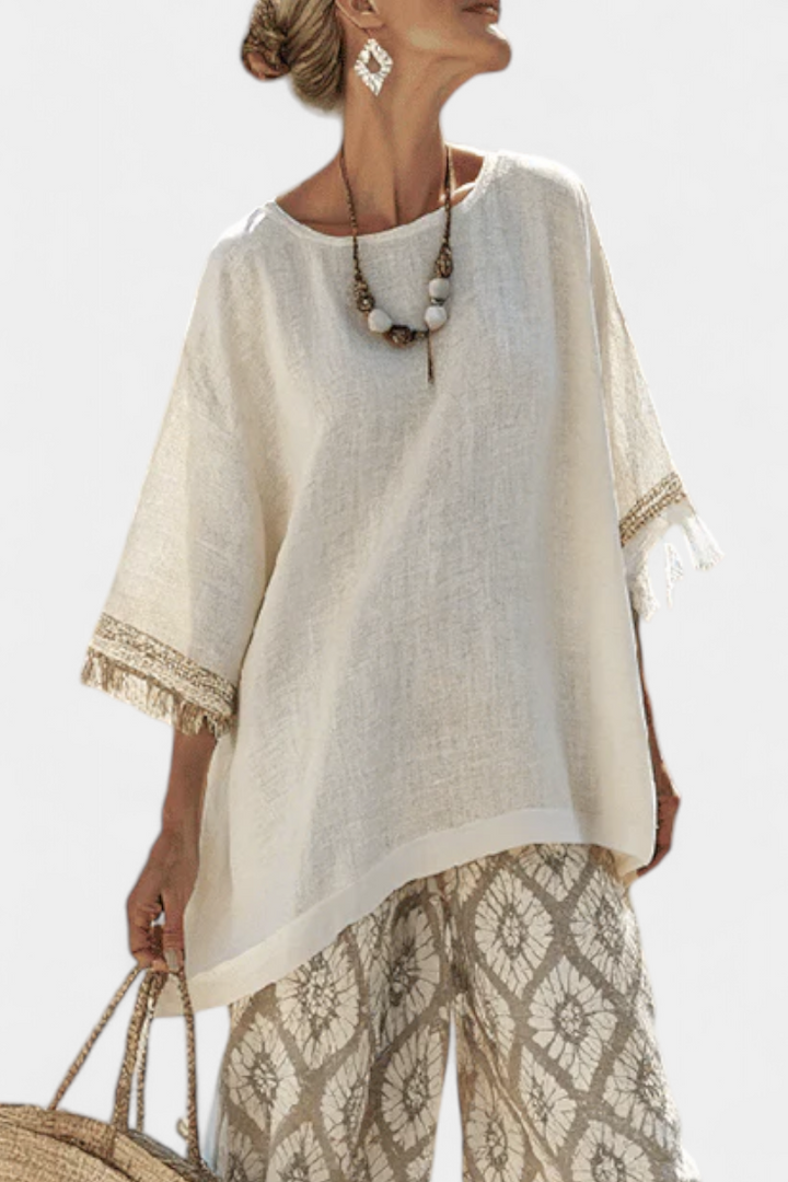 Alverra — Fringed Ethnic Print Set