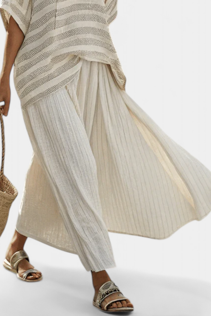 Coastal & Co. — Striped bamboo-blend Set