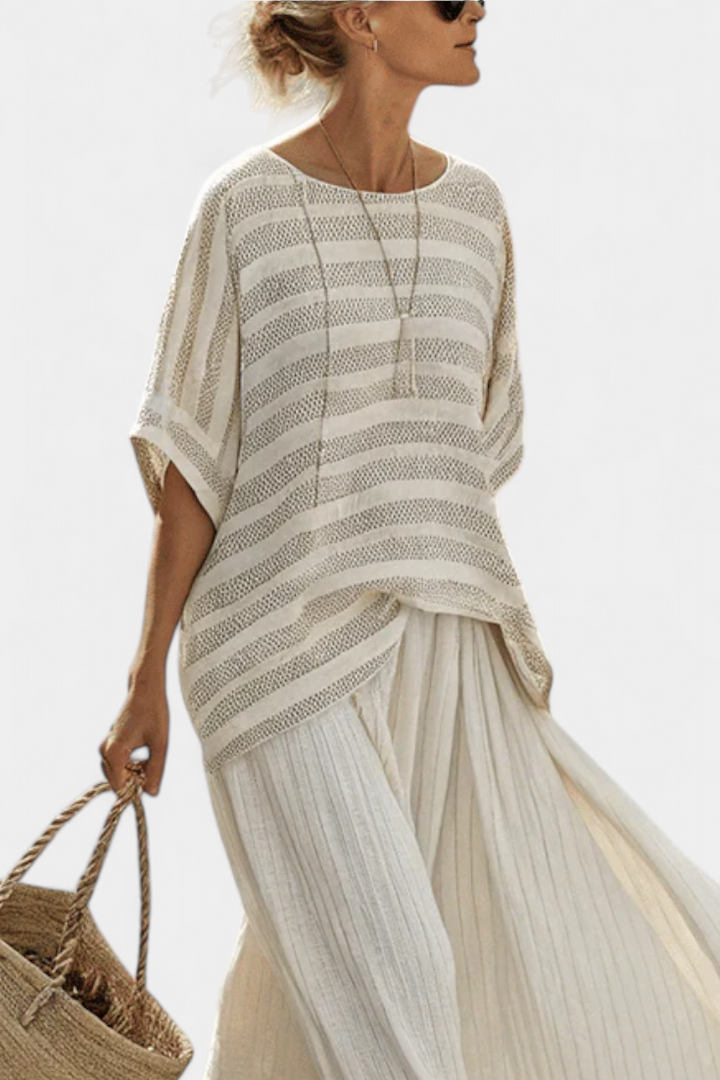 Coastal & Co. — Striped bamboo-blend Set