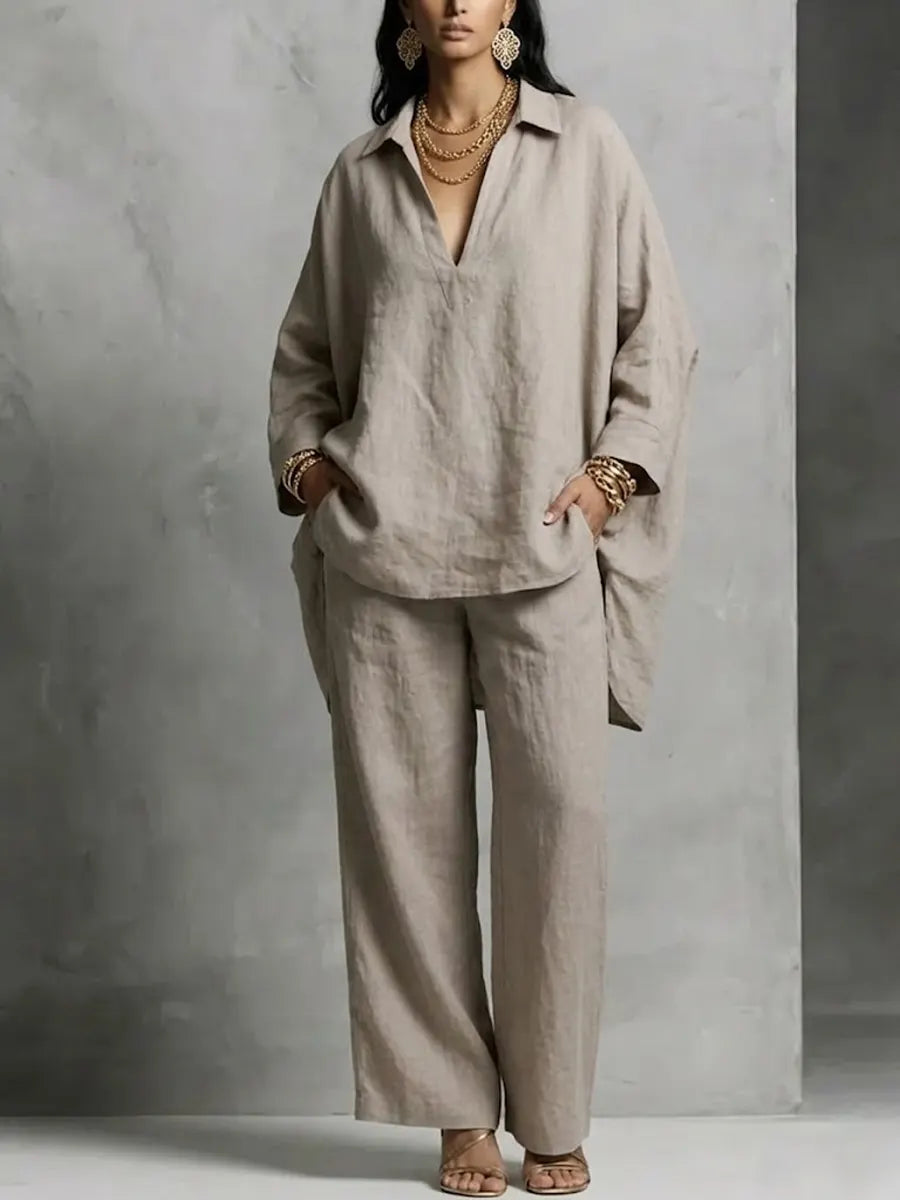 Simple V-neck Ease Set