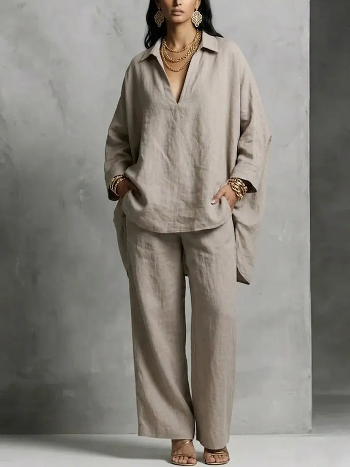 Simple V-neck Ease Set