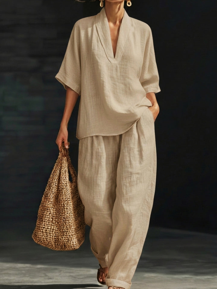 Casual And Cozy Minimalist Flow Two-piece Set