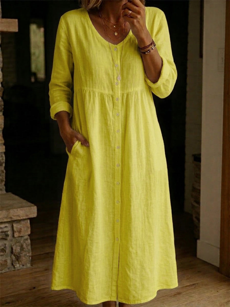 Casual blend Button Dress