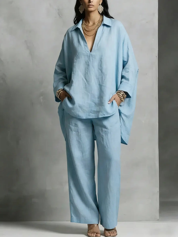 Simple V-neck Ease Set