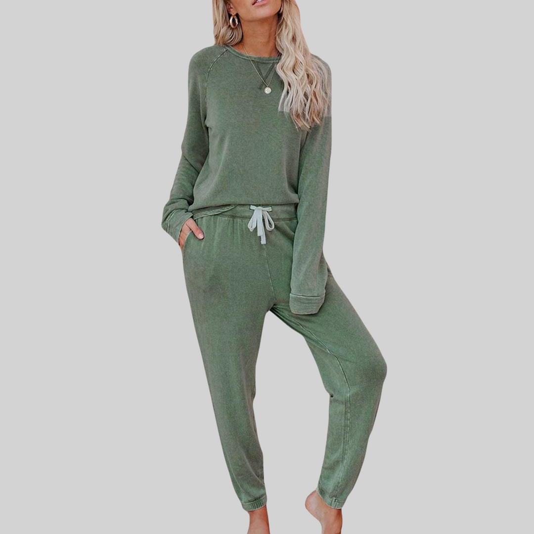 Jocelyn| Casual Long Sleeve and Sweatpants Set