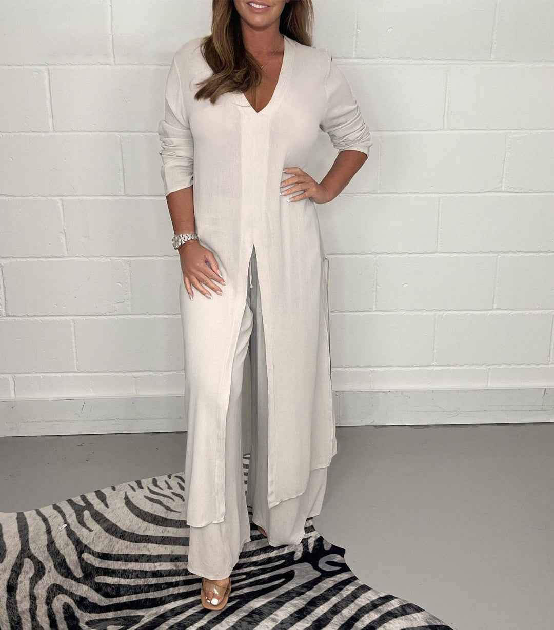 Coastal Ease — Breezy Blouse & Trouser Set