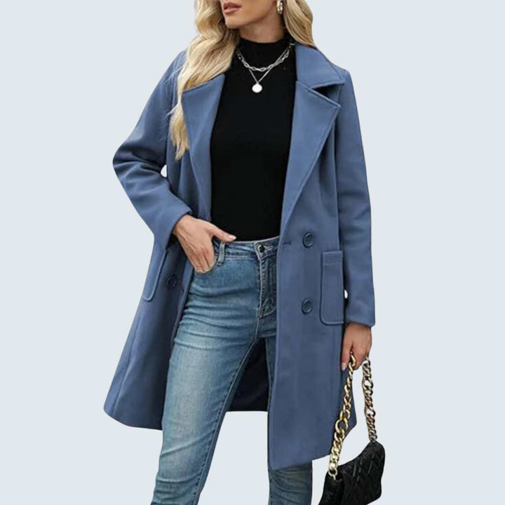 DEMI | Casual Mid Length Button Open Front Coat