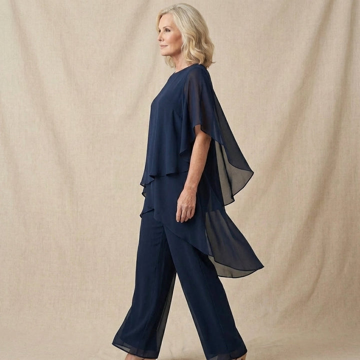 Coastal Grace — Draped Top Palazzo Set