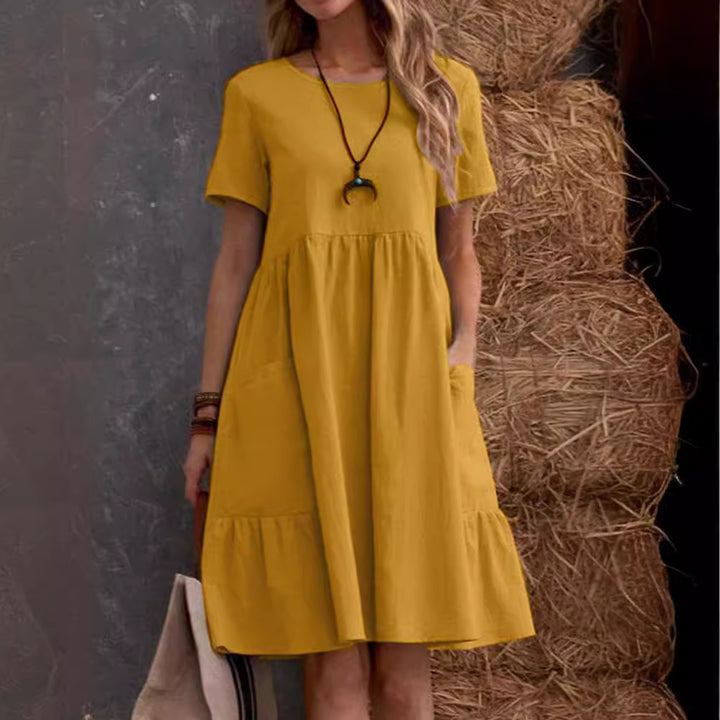 Sunday Breeze — Relaxed Pocket Midi Dress