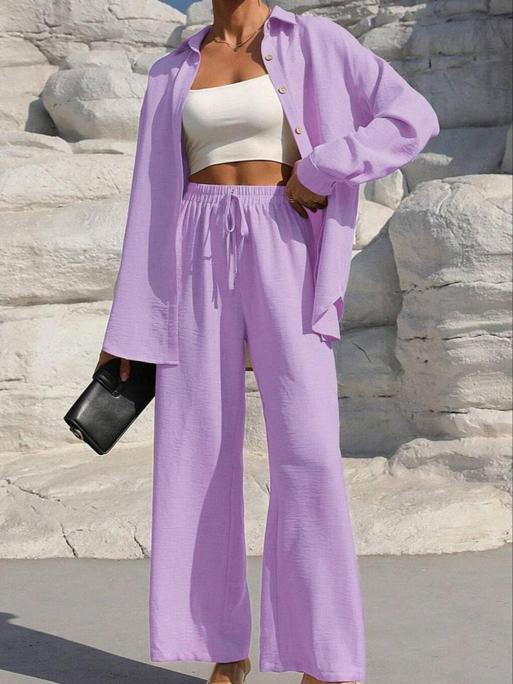 Velourne | Cardigan & Pants Set