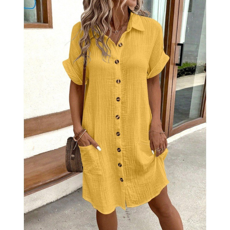Camila | Button Shirt Dress – Relaxed Everyday Fit
