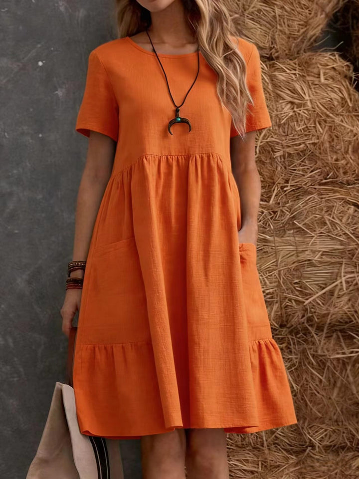 Sunday Breeze — Relaxed Pocket Midi Dress
