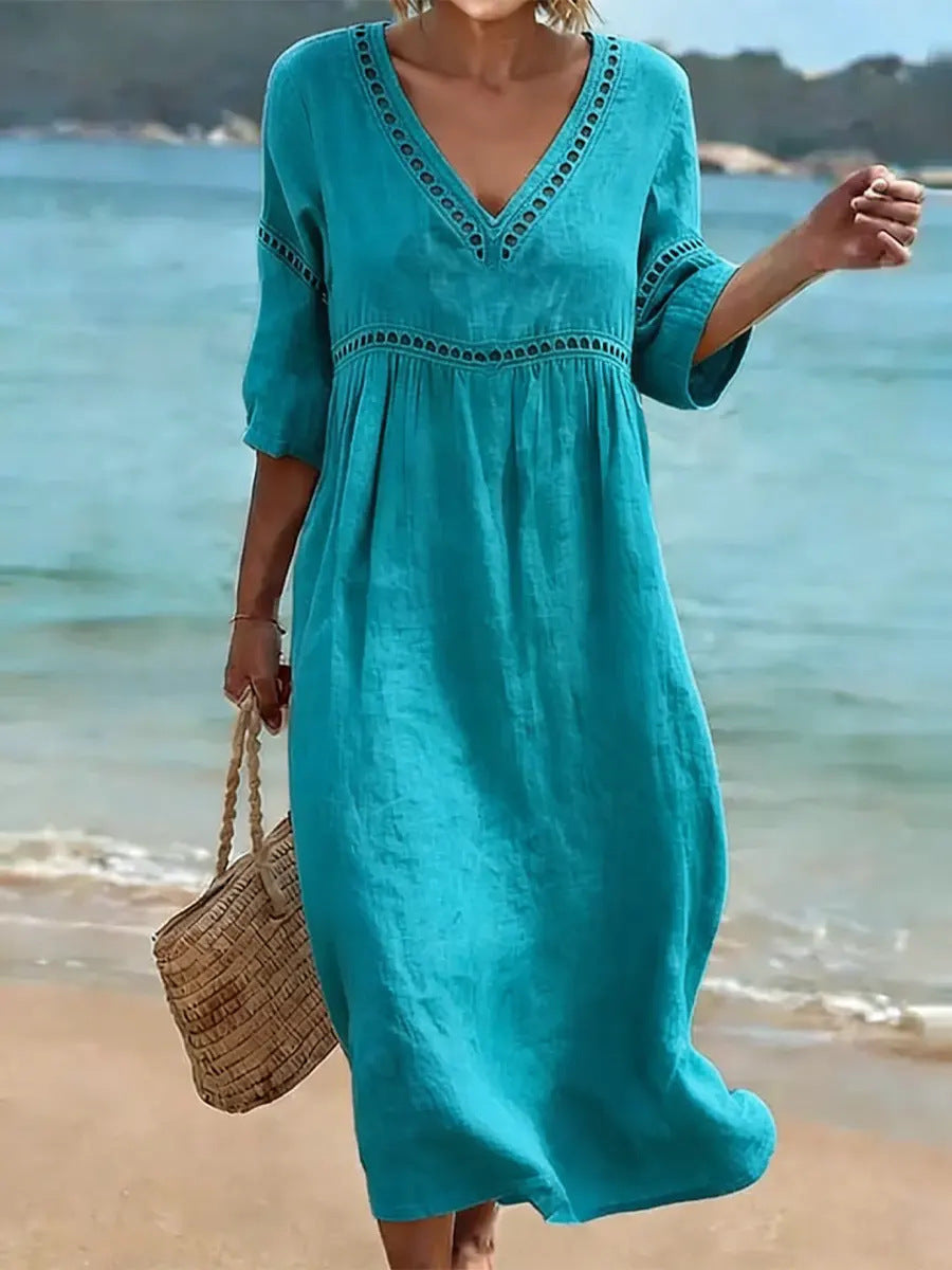 Rolvaine | V-Neck Maxi Dress