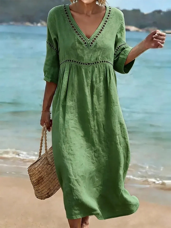 Rolvaine | V-Neck Maxi Dress
