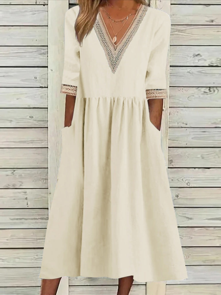 Amara | Lace Detail Dress – Relaxed Elegant Fit