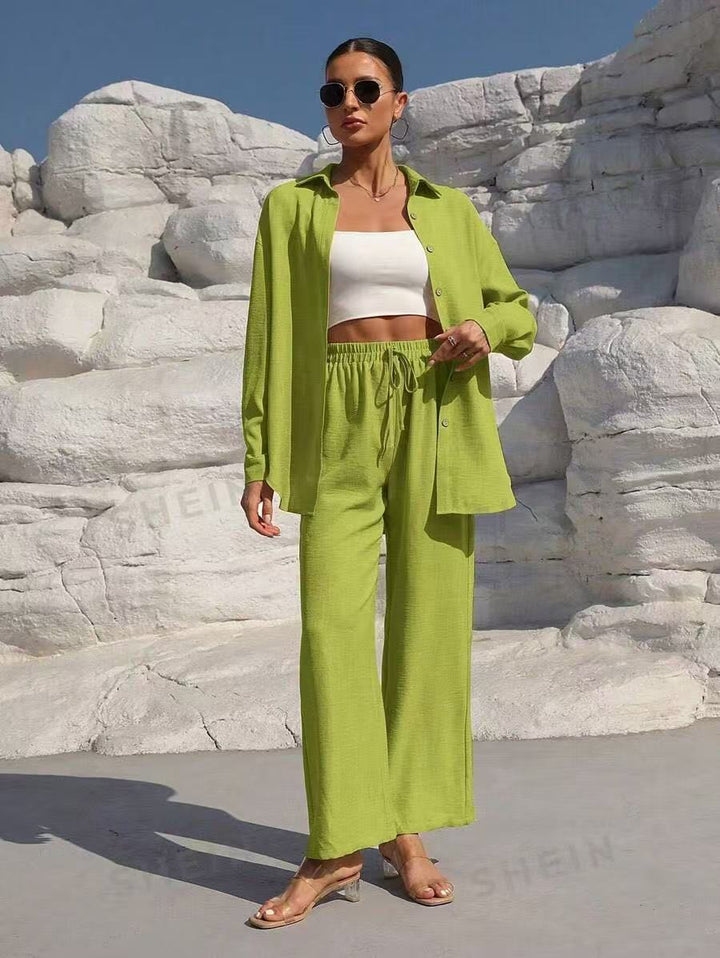 Velourne | Cardigan & Pants Set
