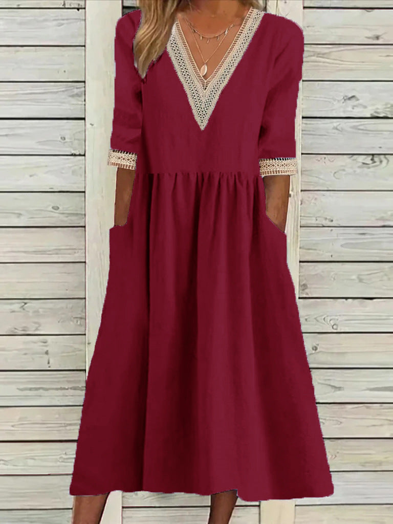 Amara | Lace Detail Dress – Relaxed Elegant Fit