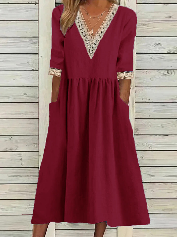 Amara | Lace Detail Dress – Relaxed Elegant Fit
