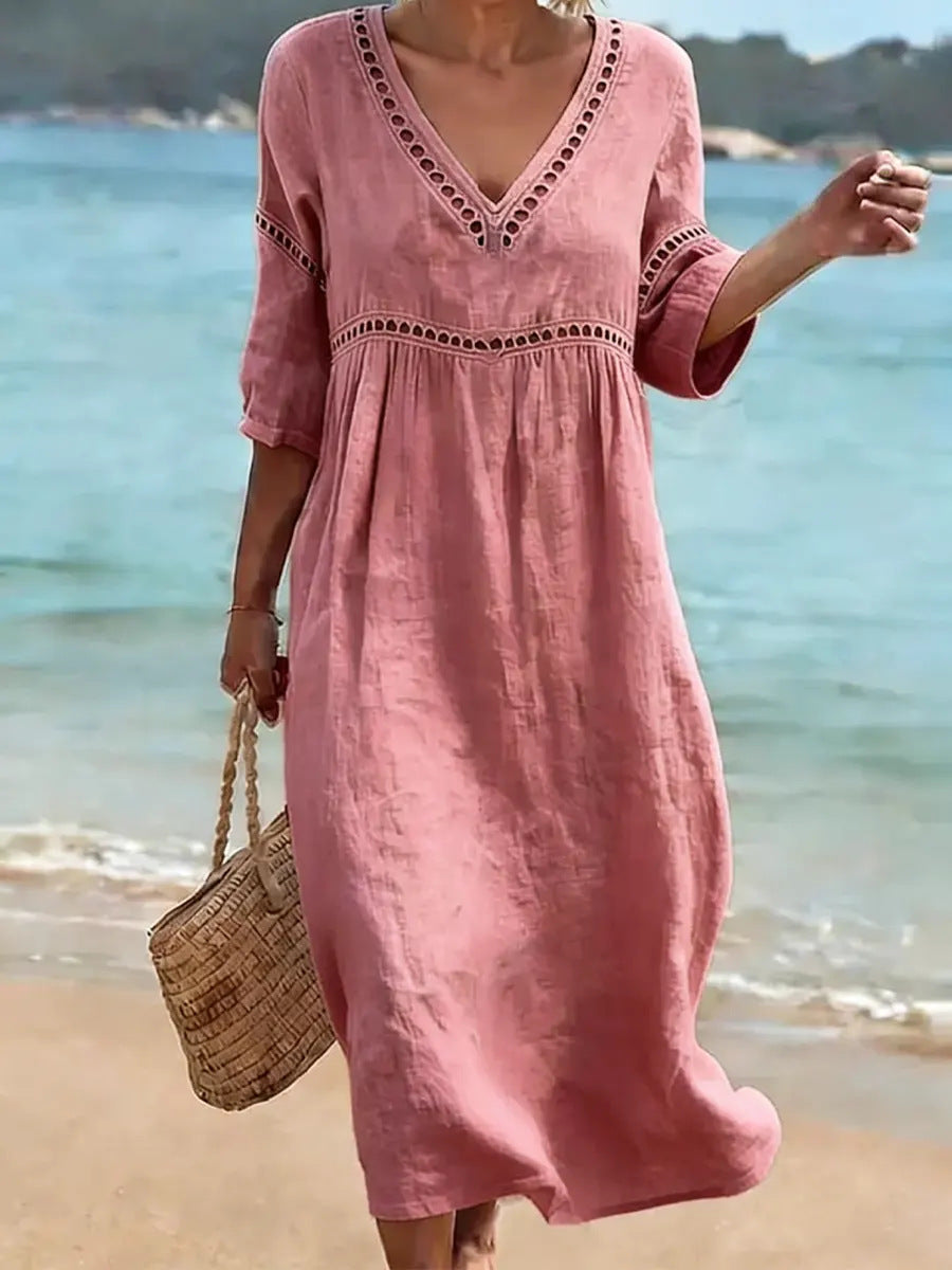 Rolvaine | V-Neck Maxi Dress