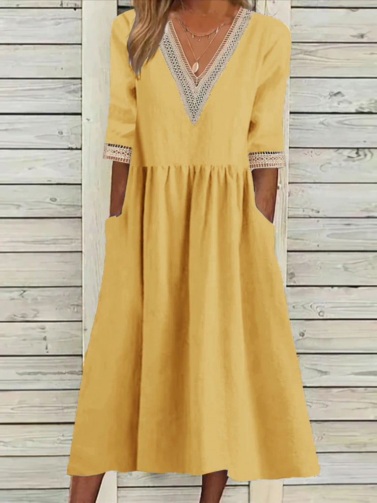 Amara | Lace Detail Dress – Relaxed Elegant Fit