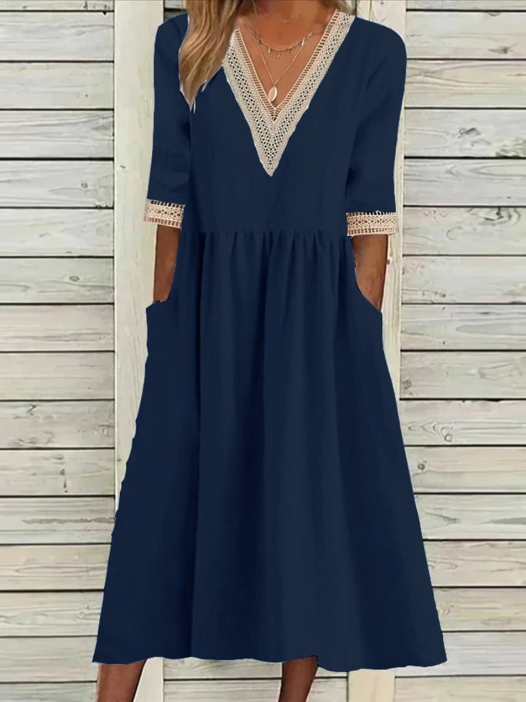 Amara | Lace Detail Dress – Relaxed Elegant Fit