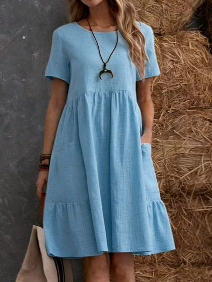 Sunday Breeze — Relaxed Pocket Midi Dress
