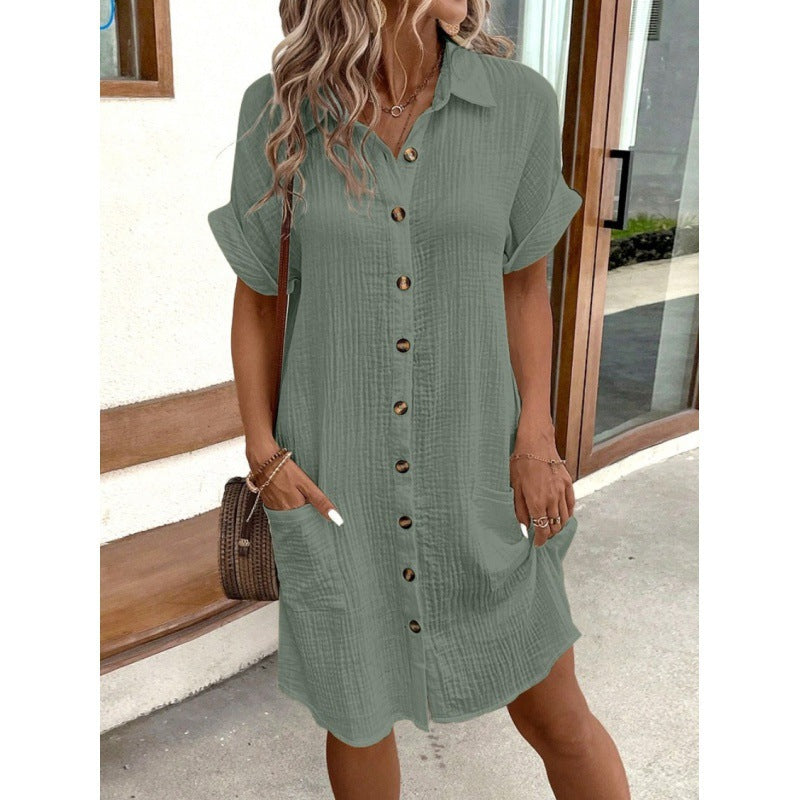 Camila | Button Shirt Dress – Relaxed Everyday Fit