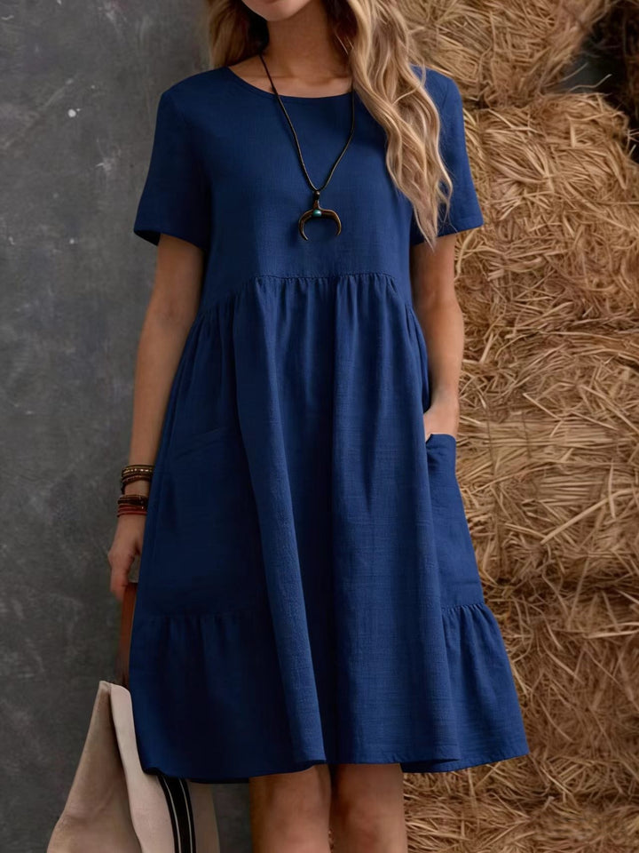 Sunday Breeze — Relaxed Pocket Midi Dress