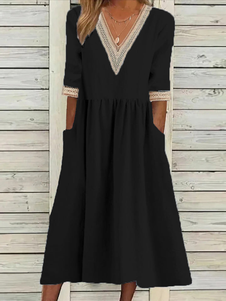 Amara | Lace Detail Dress – Relaxed Elegant Fit