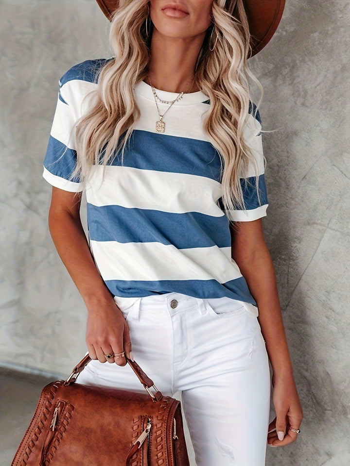 KAELY | Women Easygoing Classic Stripe Tee