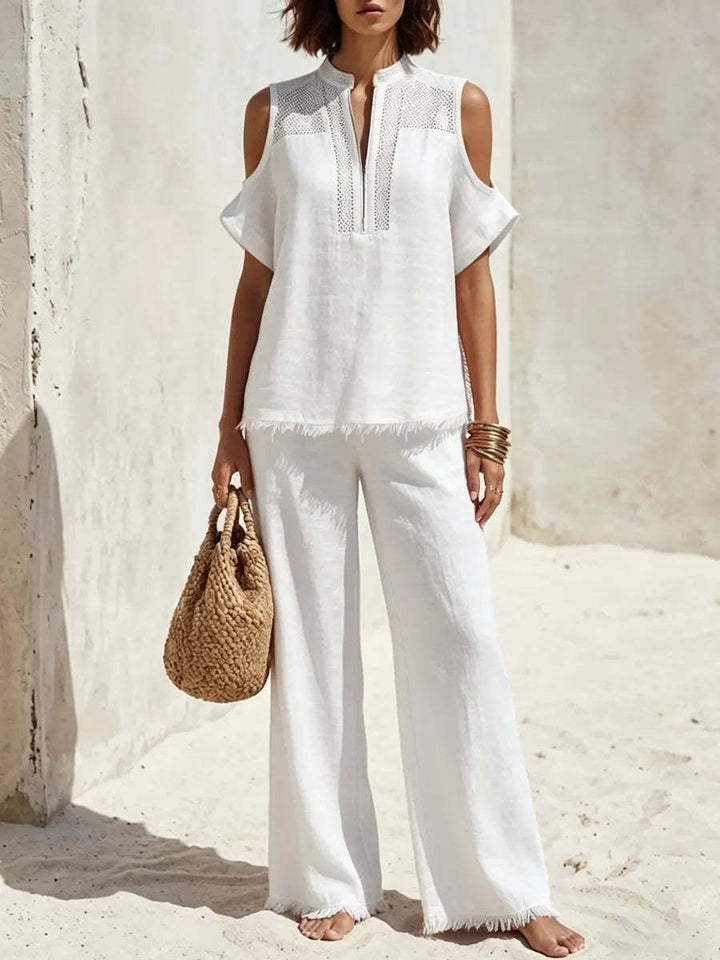 Velara | Effortless Off-Shoulder Linen Set