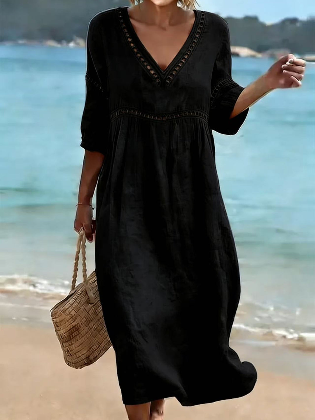 Rolvaine | V-Neck Maxi Dress