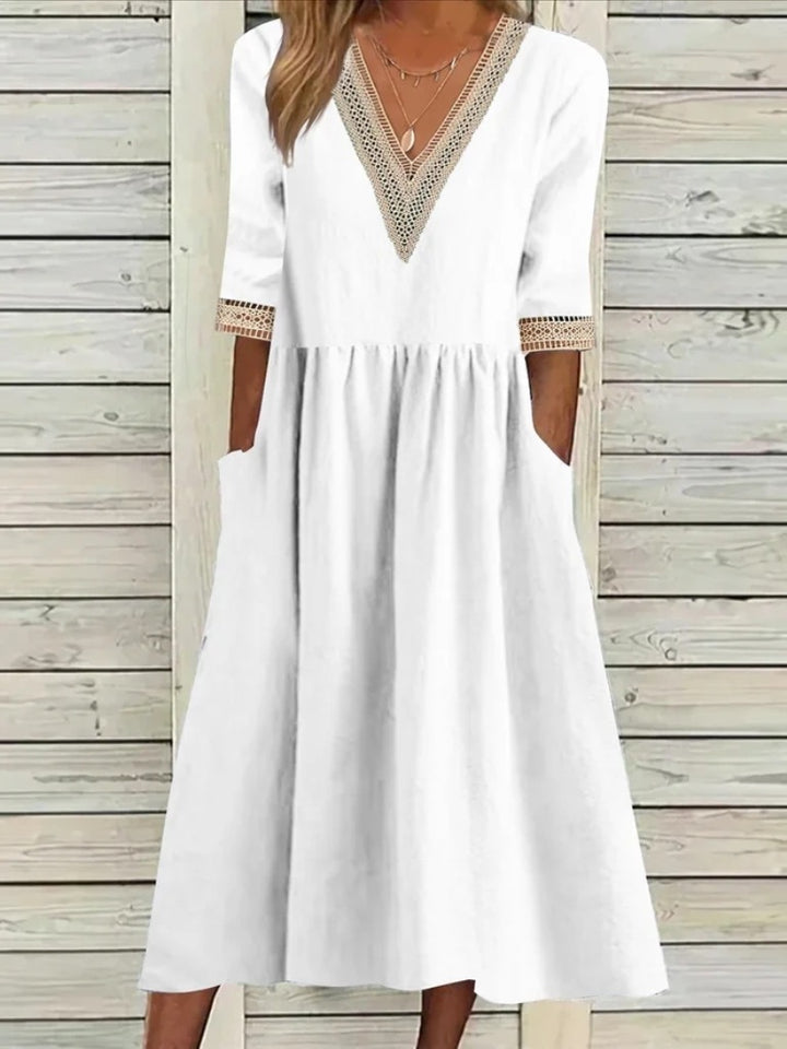 Amara | Lace Detail Dress – Relaxed Elegant Fit