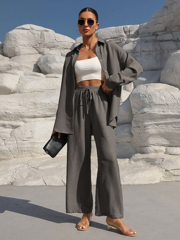 Velourne | Cardigan & Pants Set
